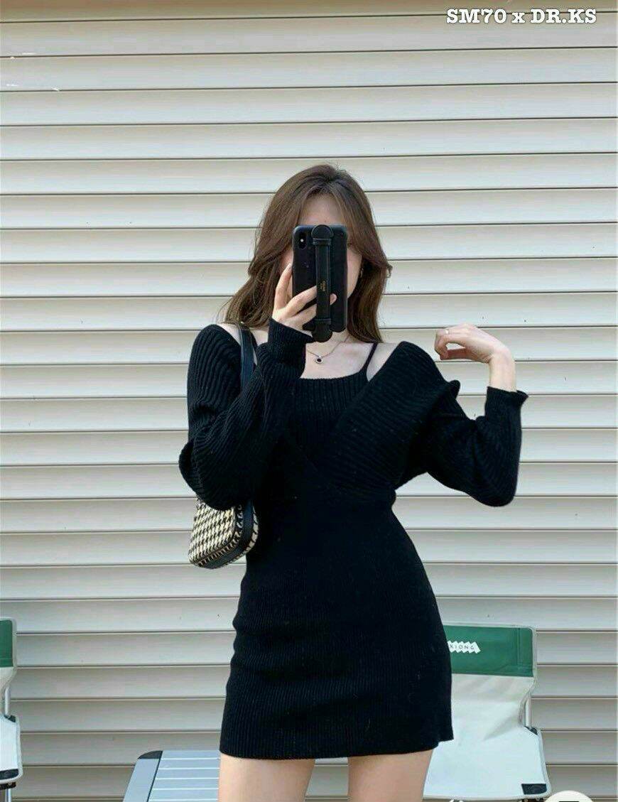 Đầm body giả trễ vai siêu hot