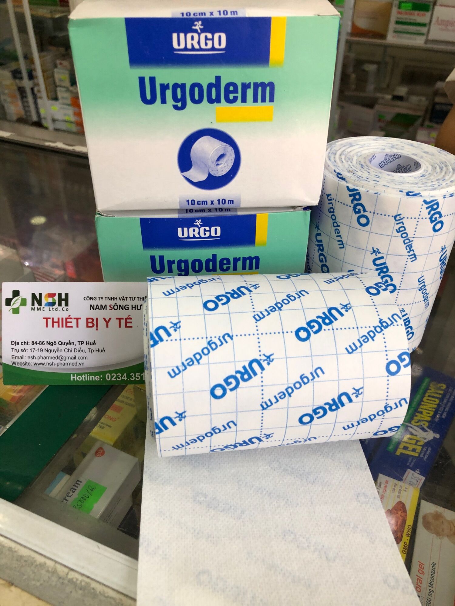 ❤️ Băng keo y tế Băng dán cuộn co giãn urgoderm 10cm x 10m băng dán kèm gạc vết thương Urgoderm 10cm x 10m
