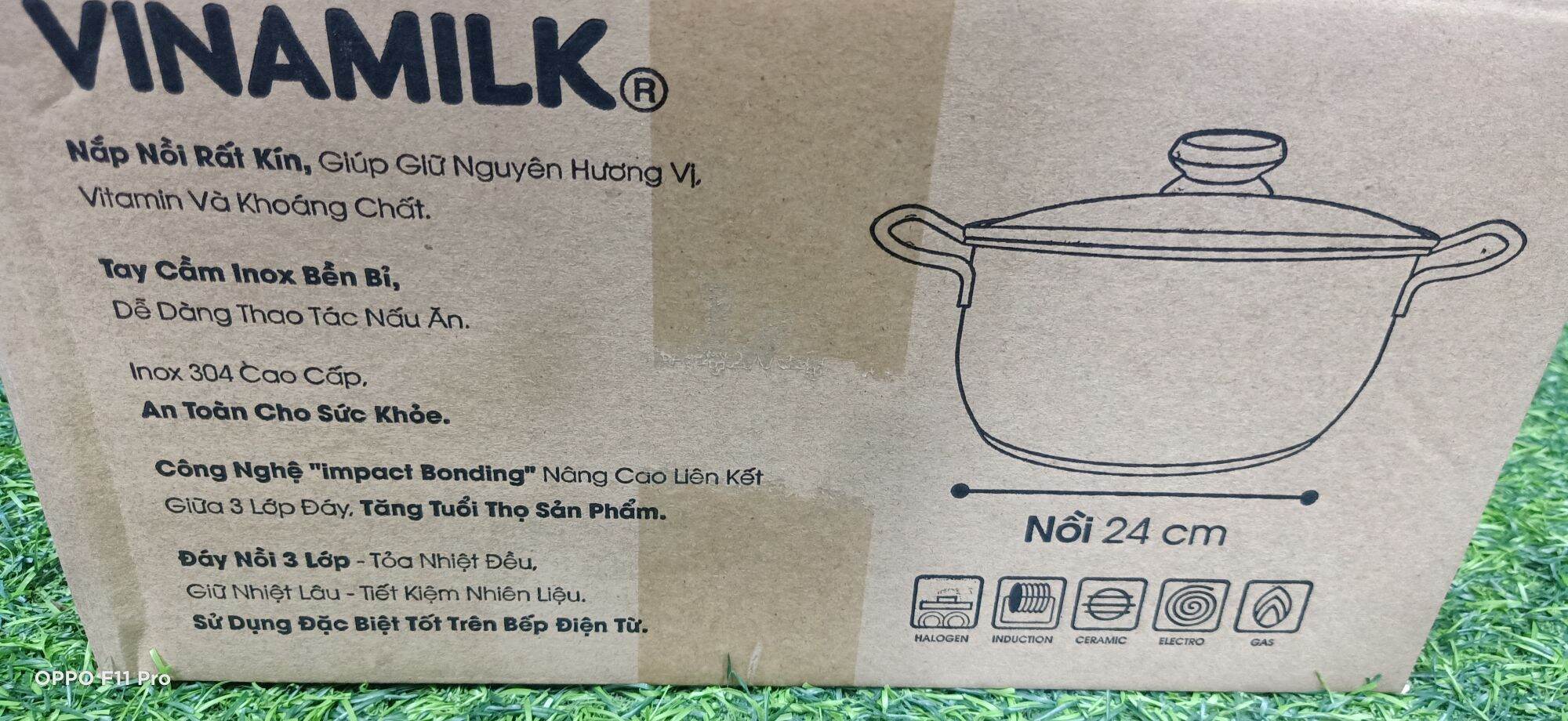 Nồi inox 304 five star 3 đáy 24cm ( hàng khuyến mãi vinamilk)