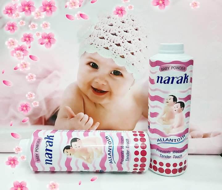 Set 2 Phấn Rôm Narak Thái Lan 180g
