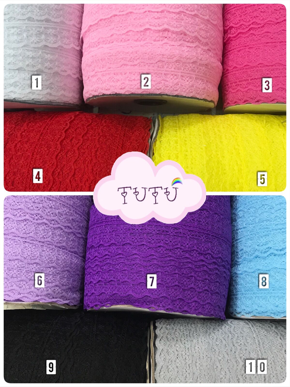 Set 5m ruy băng ren kích thước 4.5cm