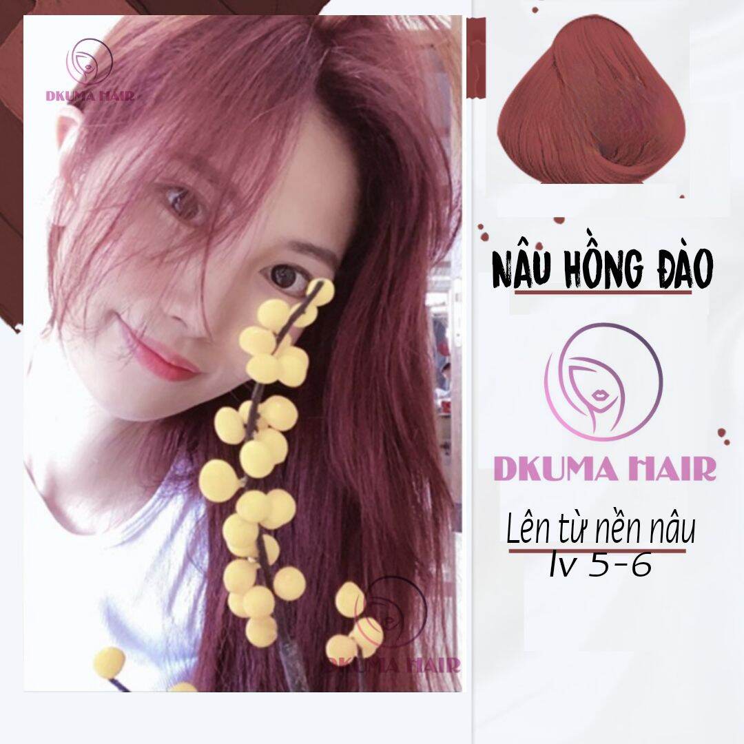 Màu nhuộm nâu hồng đào dkumahair