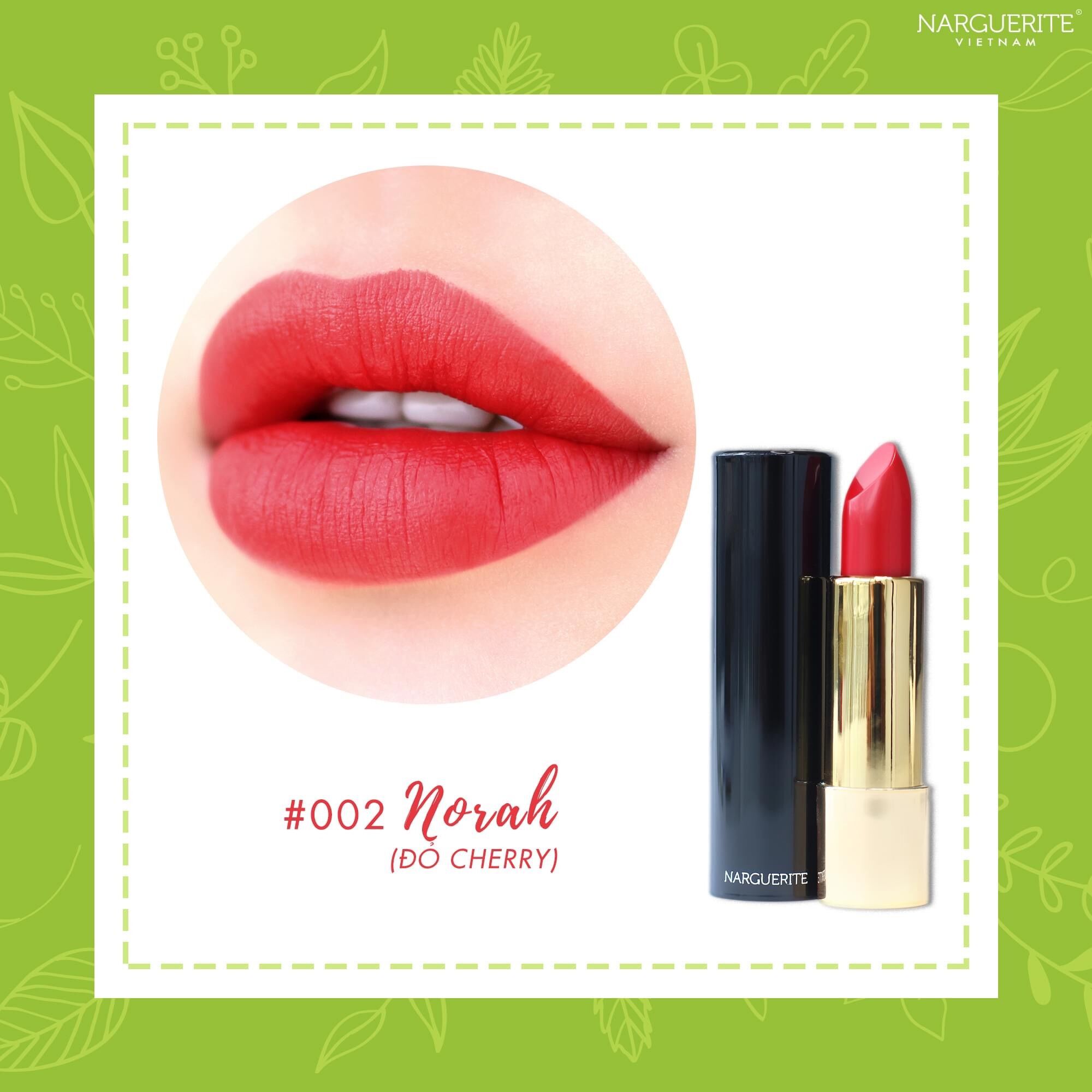 [HSD 11/2022] Son Daily Matte Narguerite Màu 002 Norah ( Cherry Red - Đỏ cherry )