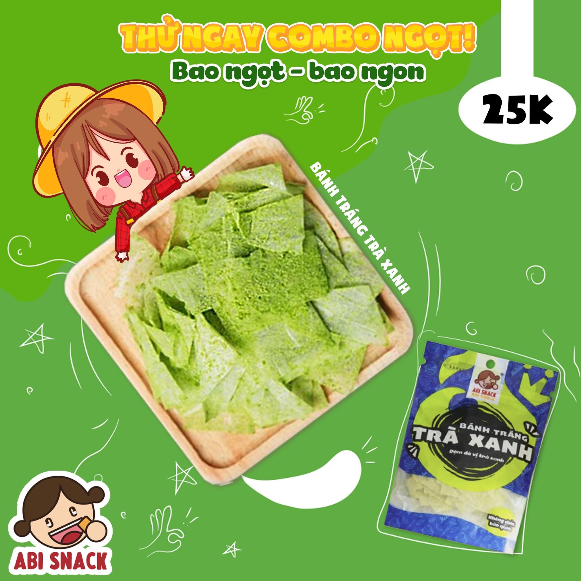 Bánh tráng trà xanh matcha Abi