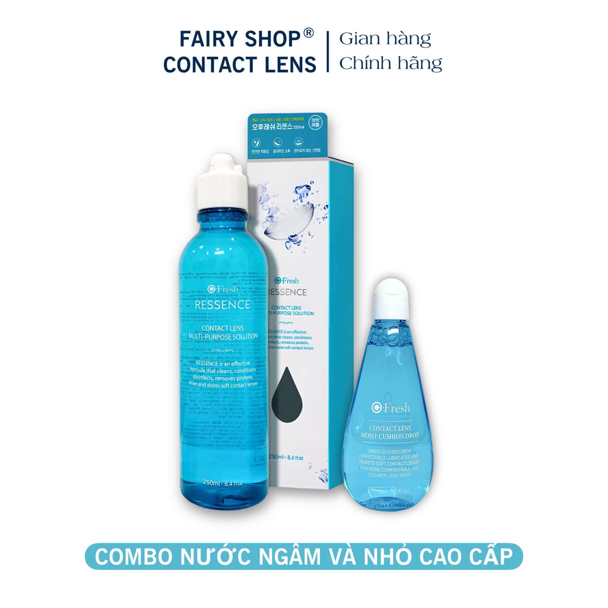 Ofresh ressence - tinh chất nước ngâm đậm đặc siêu cấp ẩm cho lens olens fairy shop contact lens