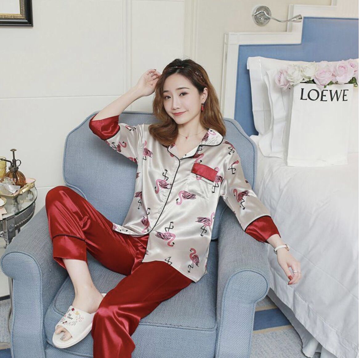 Set bộ ngủ pizama lụa