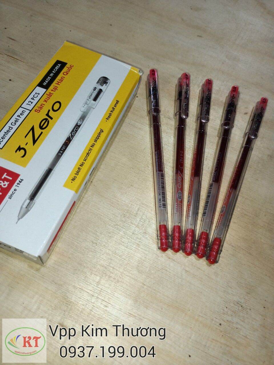 Hộp 12 cây bút Hàn Quốc 3 Zero D. A P&T 0.38mm