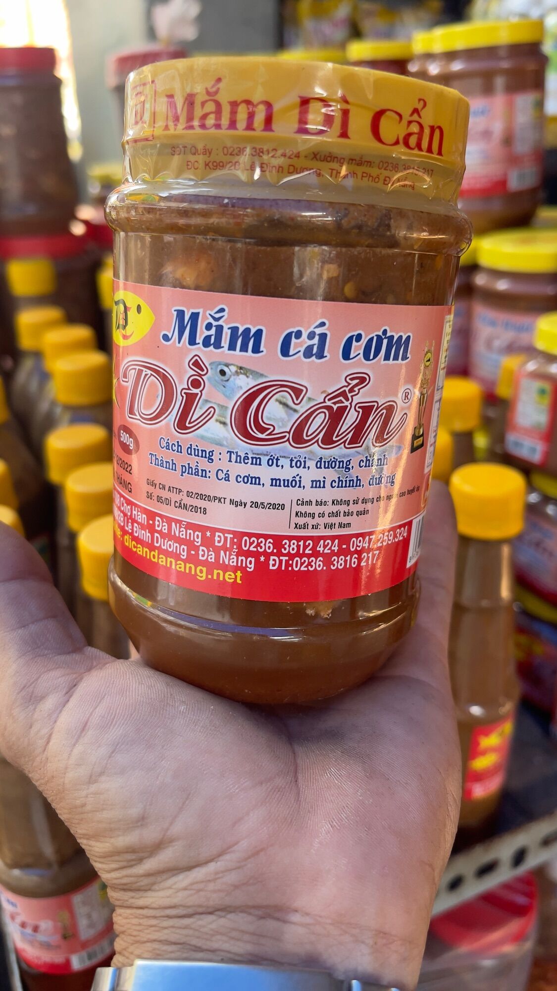 Mắm cá cơm dì cẩn đặc sản Đà Nẵng hủ 500g