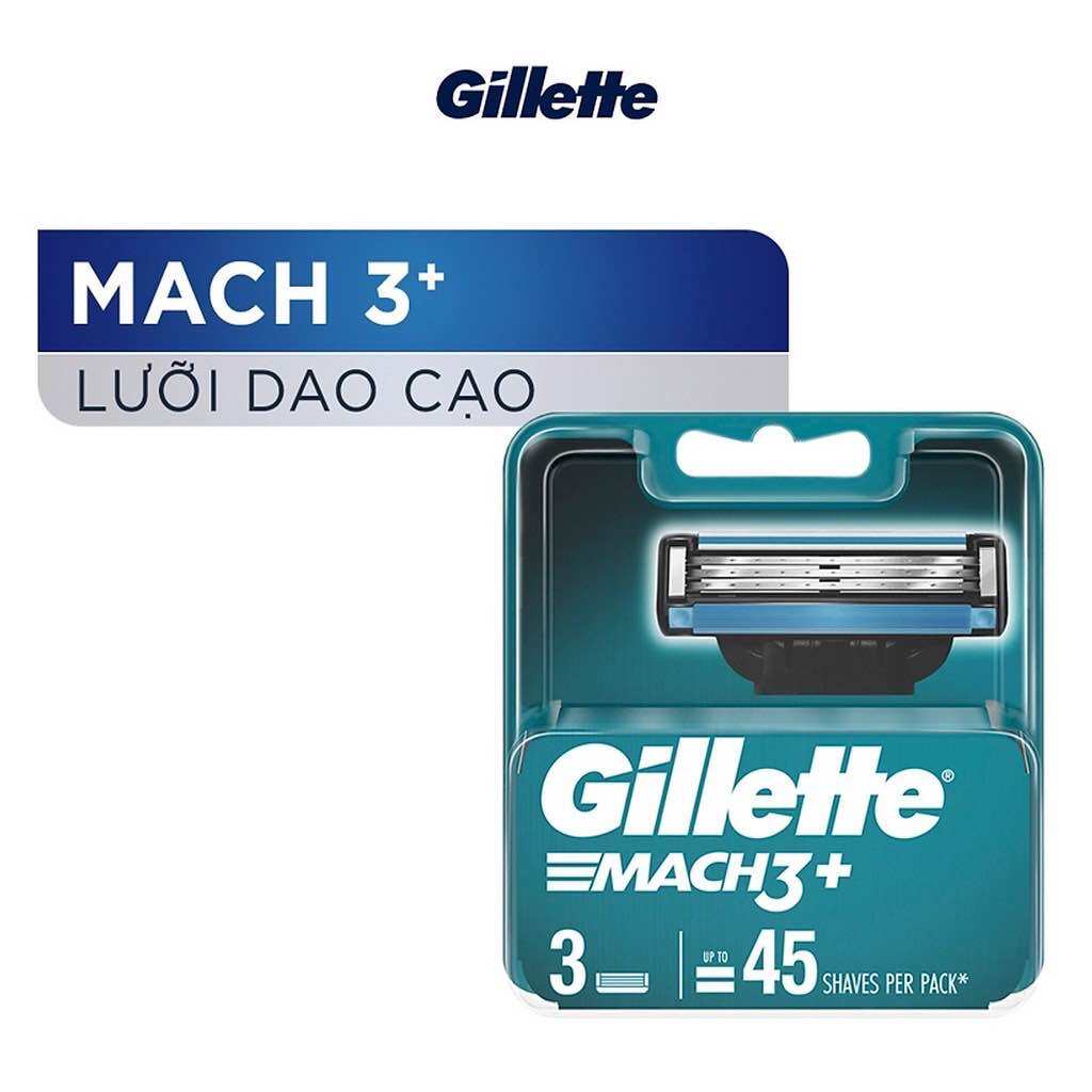 Chính hãng Hộp Lưỡi dao cạo râu Gillette Mach3 Classic vỉ 3 cái - Mach 3