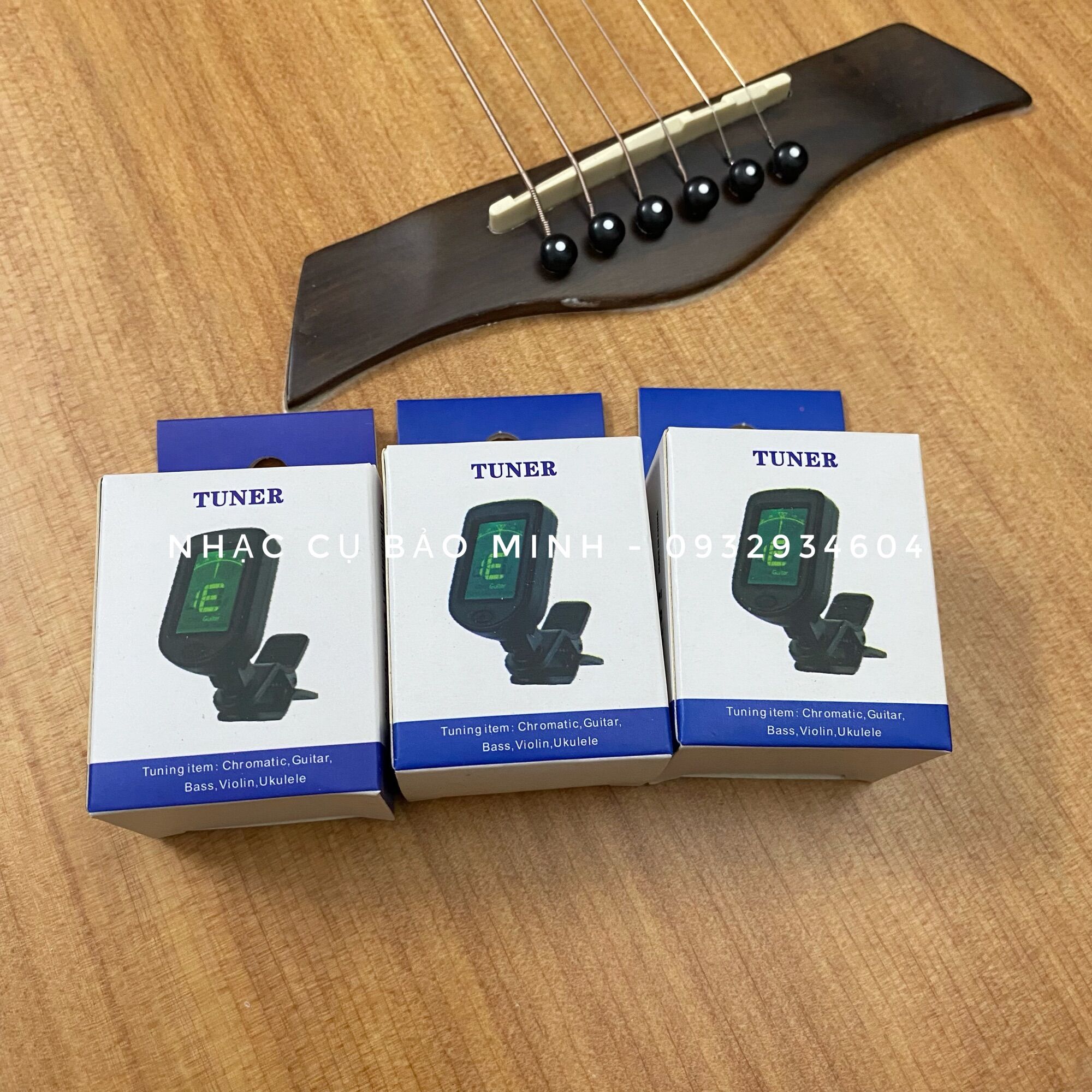 Bộ máy chỉnh âm, máy lên dây đàn, tuner dành cho đàn guitar, ukulele, violon, bass