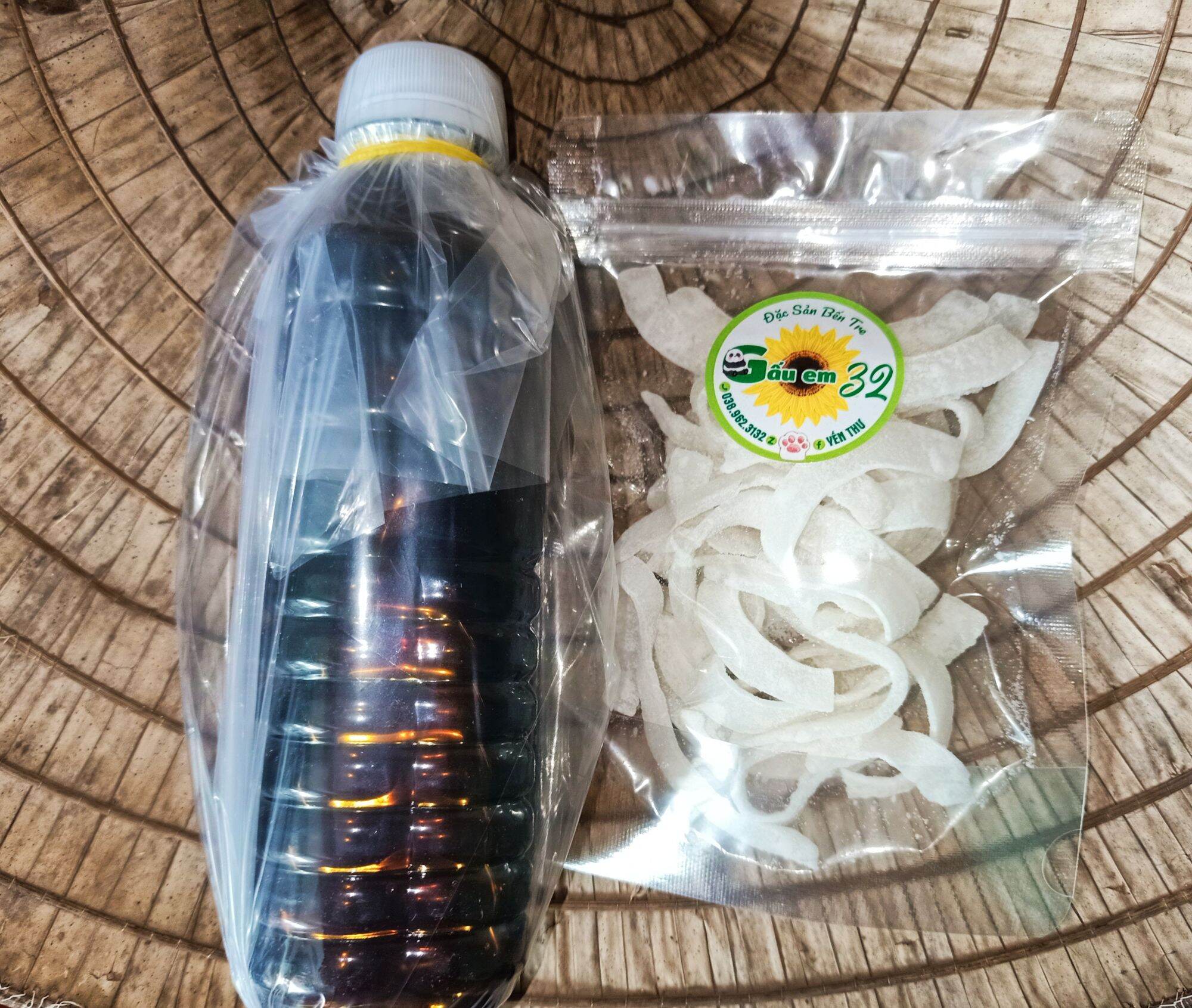 Màu dừa Bến Tre nguyên chất 100% -500ml