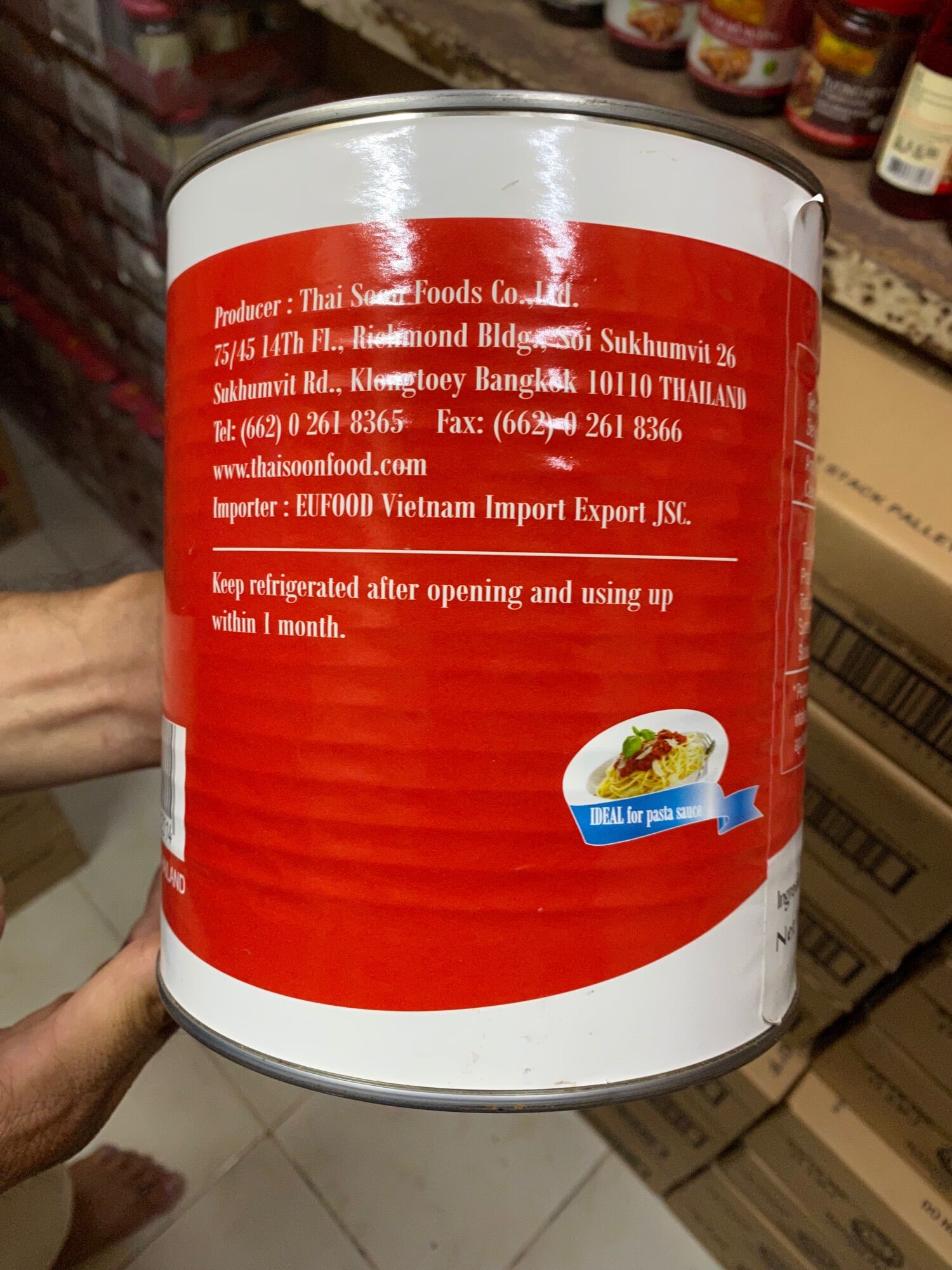 Cà Chua Xay Nhuyễn EUFOOD - Tomato Paste 3,2kg