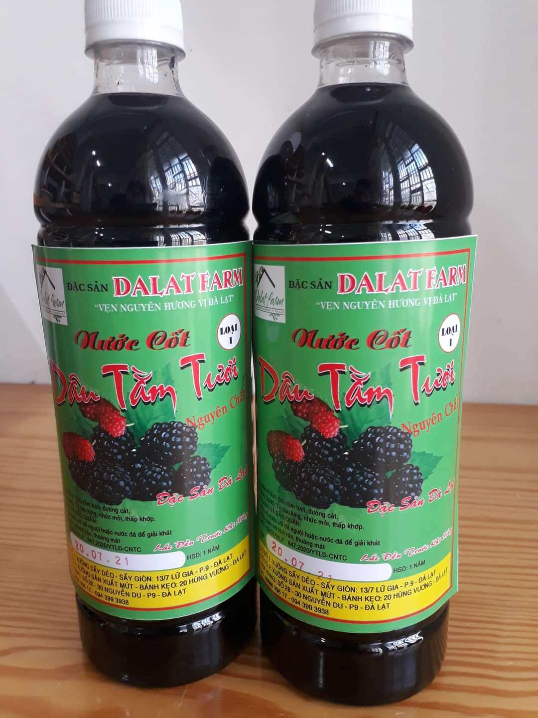 Nước cốt dâu tằm nguyên chất  Đà Lạt chai 1lit