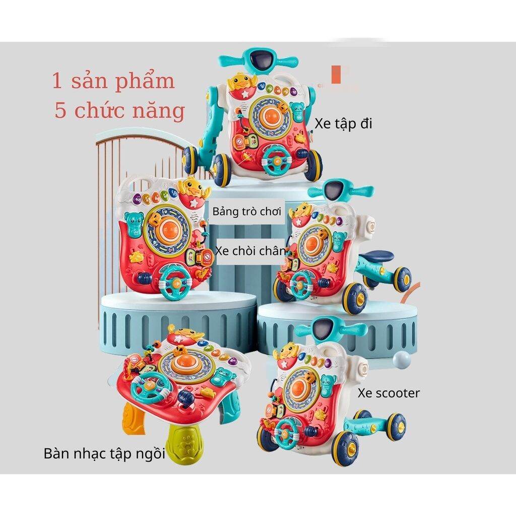 Xe tập đứng tập đi kèm bàn chơi đa năng