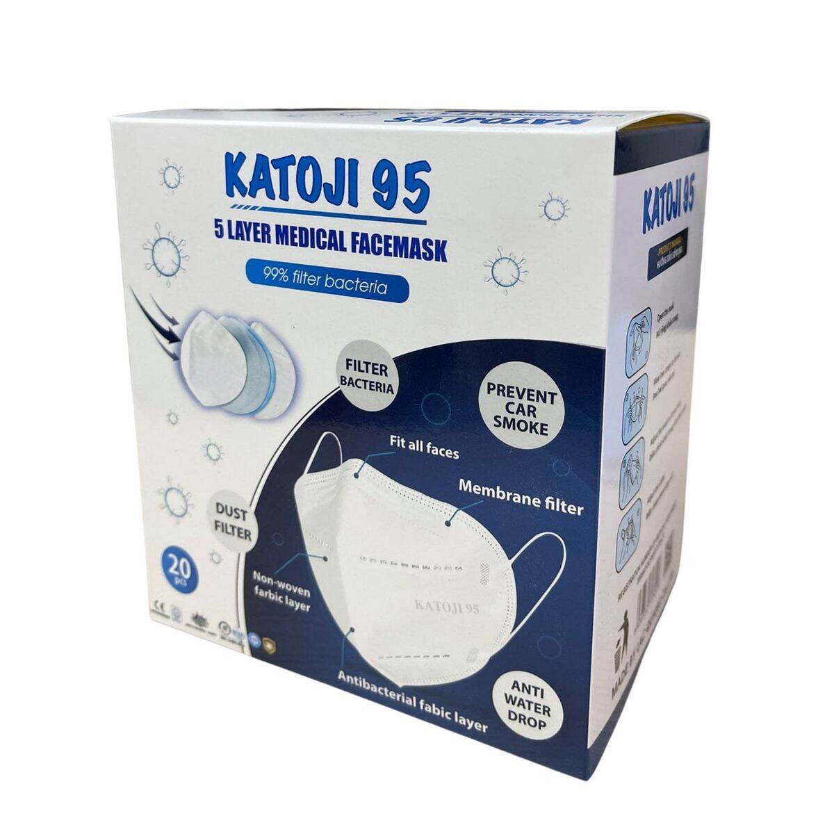 KHẨU TRANG Y TẾ 5 LỚP KATOJI 95 (HỘP 20 CÁI)