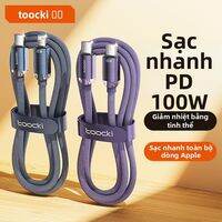 Toocki | Dây Cáp Sạc Nhanh Chuyển Đổi Dữ Liệu cho Apple 16 iPhone 15 iPad PD100W Dual Type-C USB