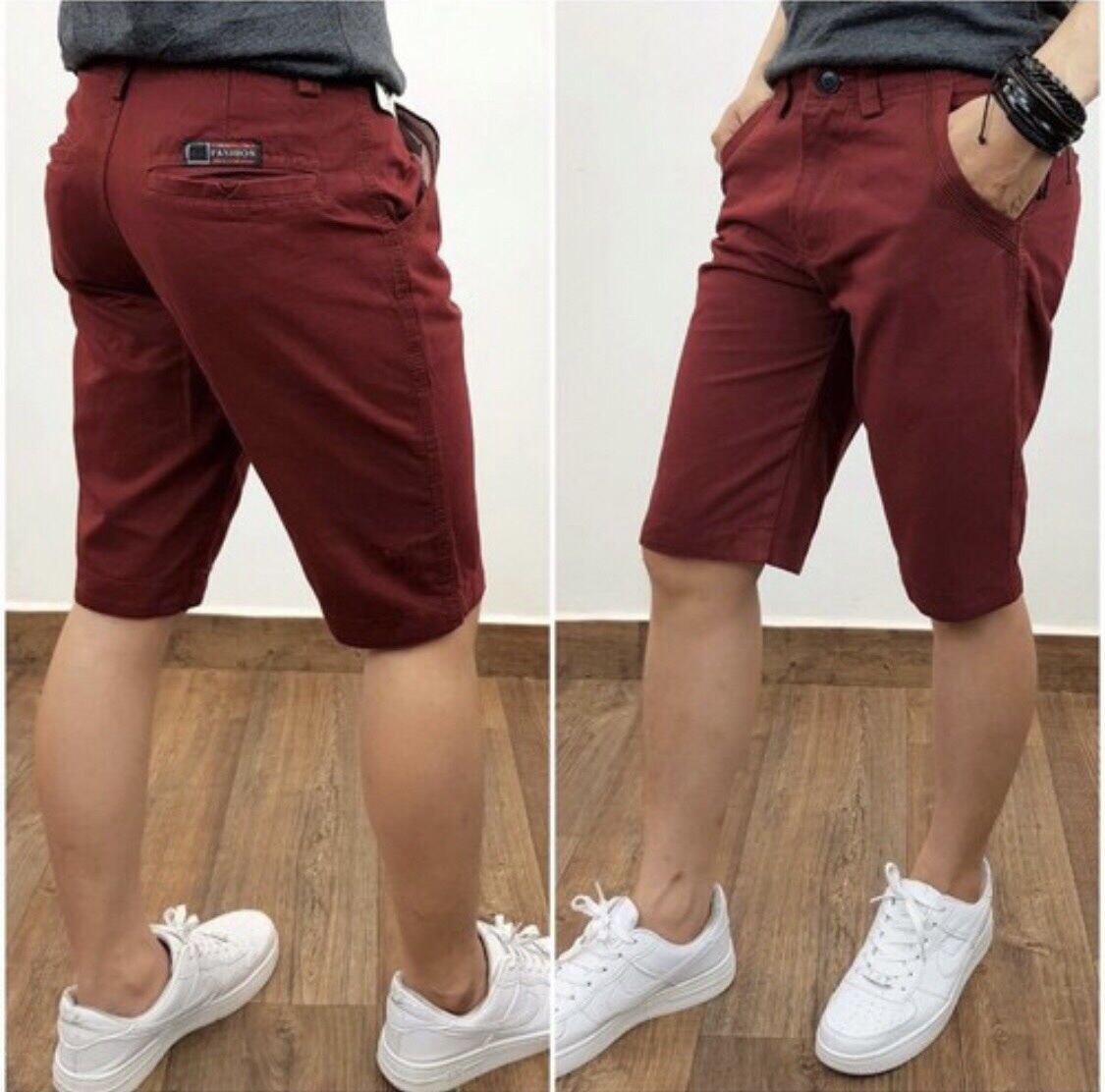 Quần shot kaki nam khoá kéo cao cấp HT14