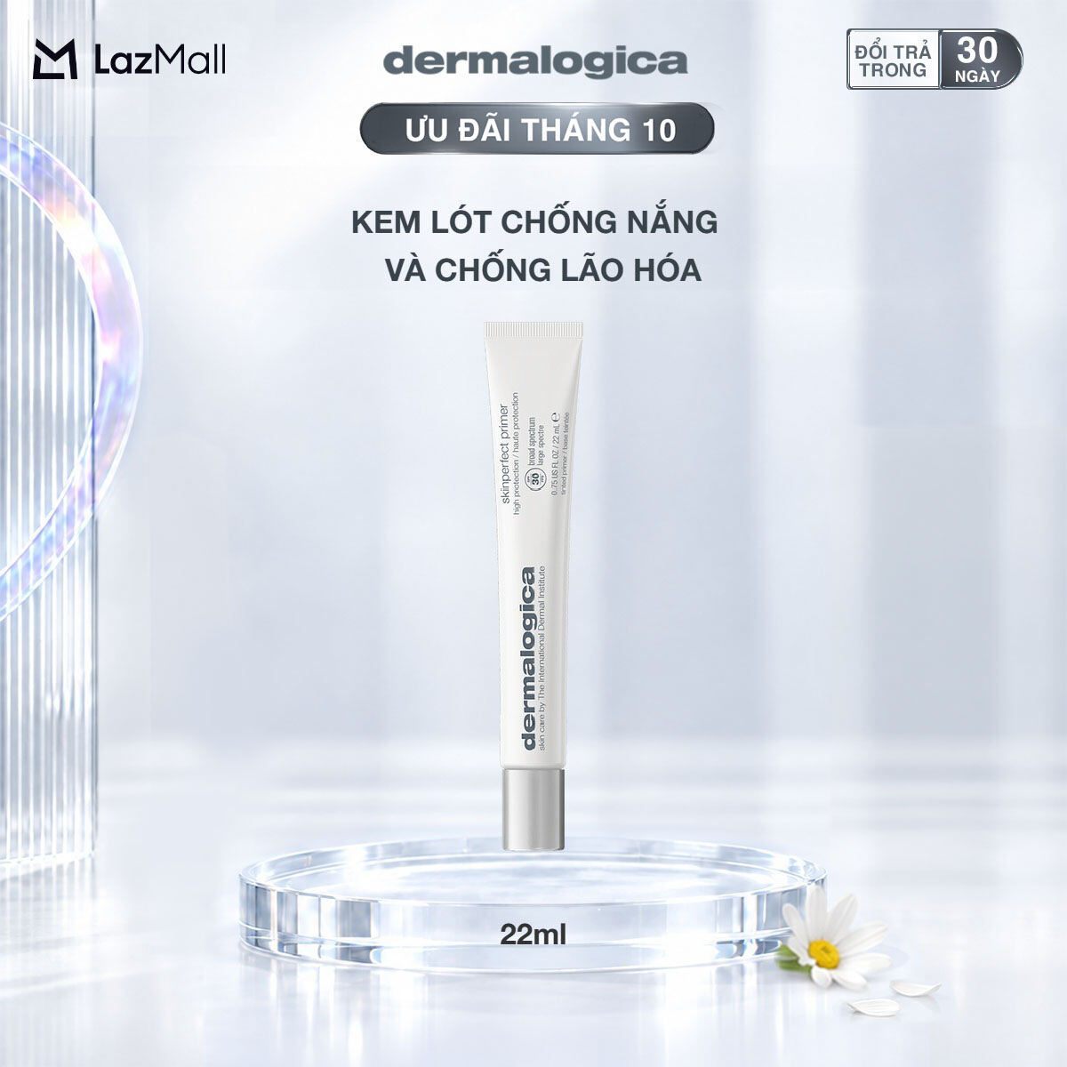 Kem lót dermalogica skin perfect primer spf30 chống nắng, tạo hiệu ứng căng mượt 22ml