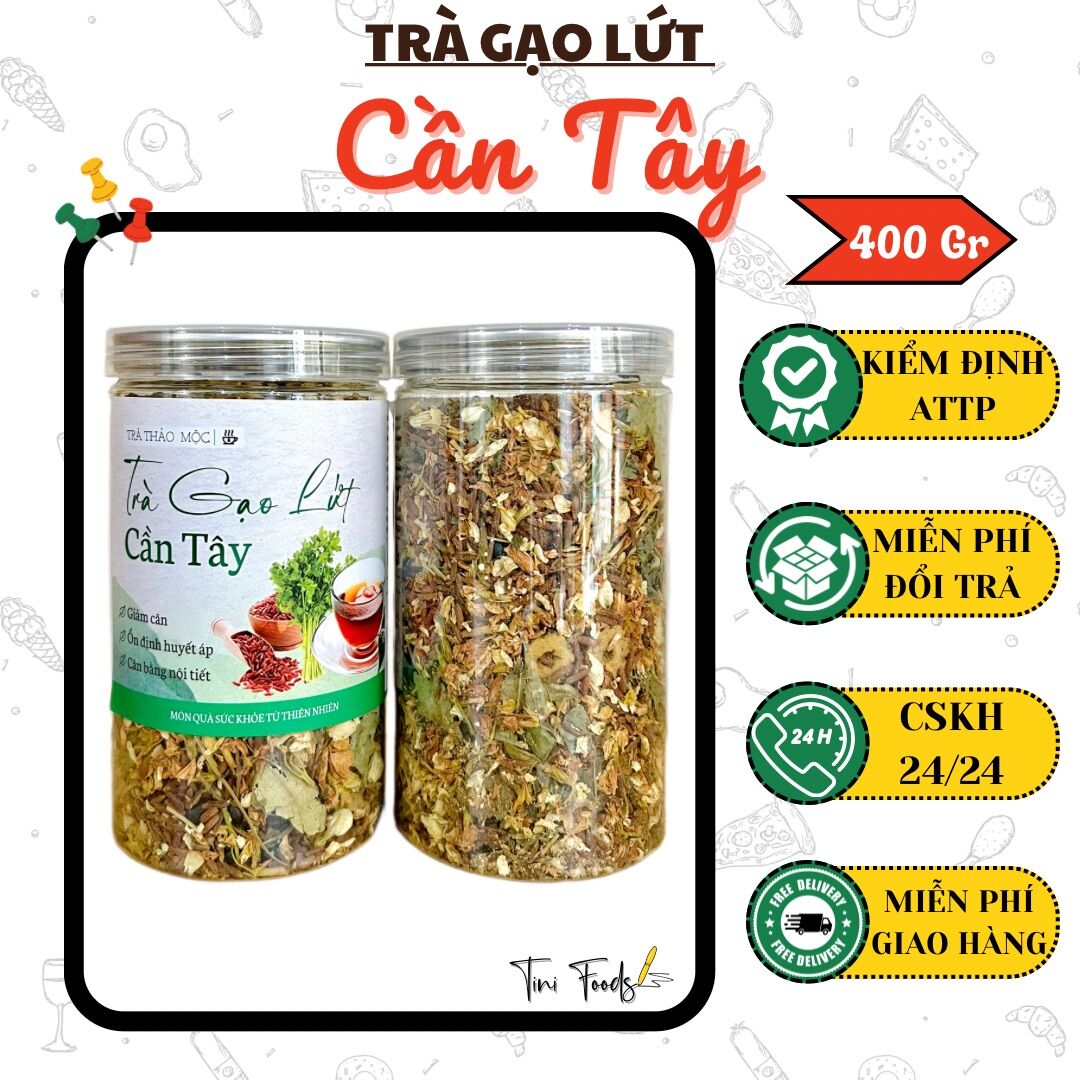 Trà Dưỡng Tâm Trà Thảo Mộc (Gạo Lứt Đông Trùng Hạ Thảo / Trà Hoa Ngũ Cốc / Trà Gạo Lứt Cân Tây / Trà Tâm Sen) - Hũ 400g