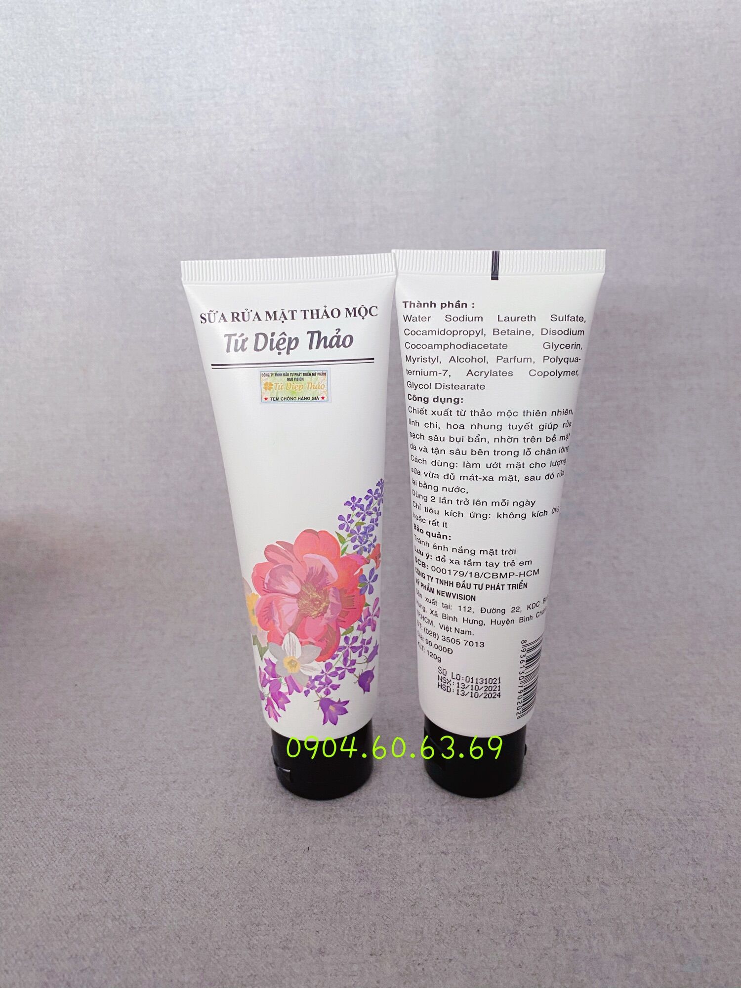 Sữa rửa mặt thảo mộc tứ diệp thảo 120g