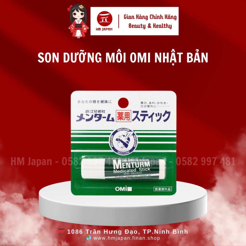 Son Dưỡng Môi OMI Brotherhood Menturm Medicated Lip Balm Stick 4g Nhật Bản