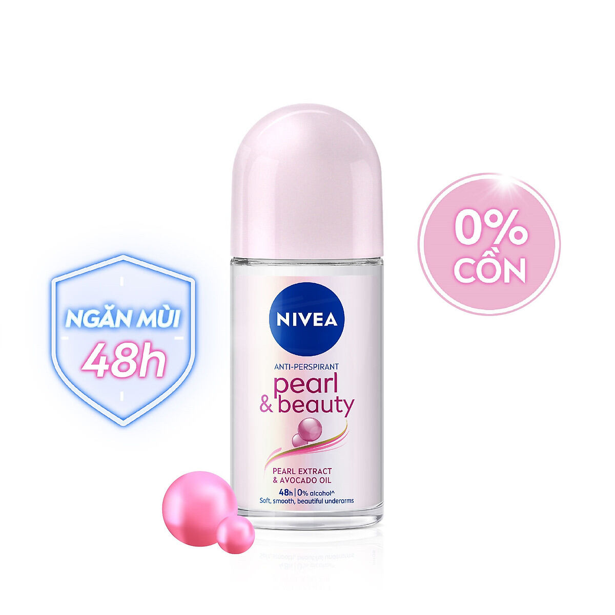 Lăn khử mùi Nivia ngọc trai 50ml