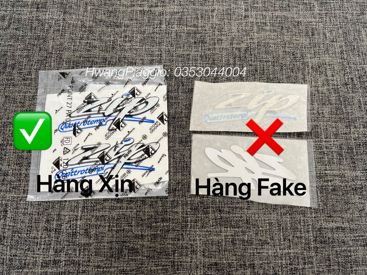 Tem xe Zip xịn chính hãng ❤️