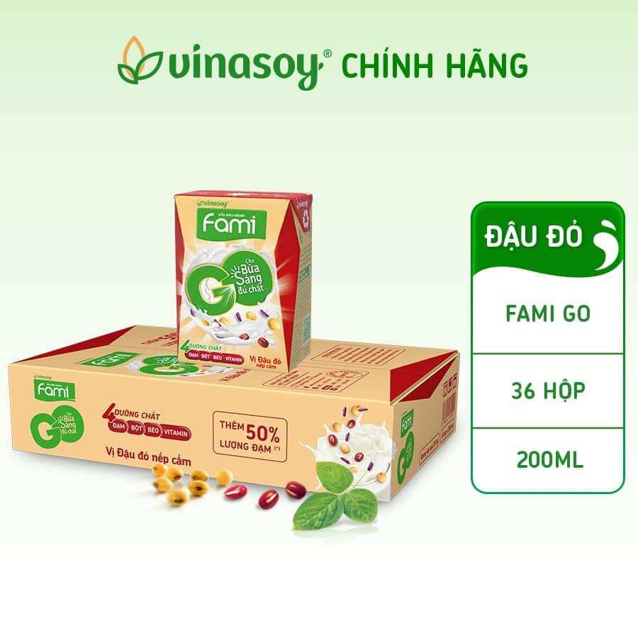 Sữa Fami Vị Đậu Đỏ Nếp Cẩm (36hộp *200ml)