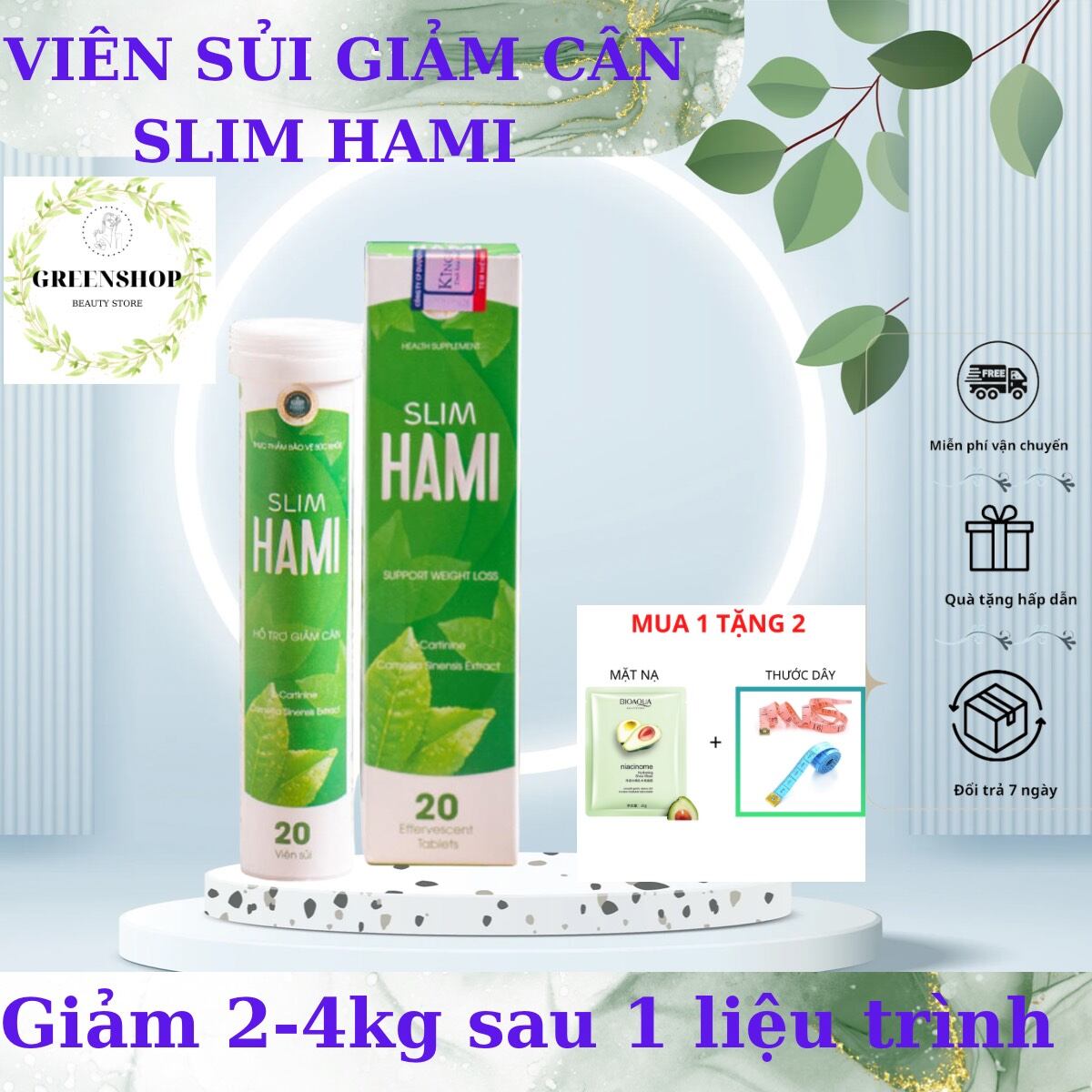 Viên Sủi Giảm Cân Slim Hami Hỗ Trợ Giảm Cân An Toàn Hiệu Quả Hiệu Quả Giảm