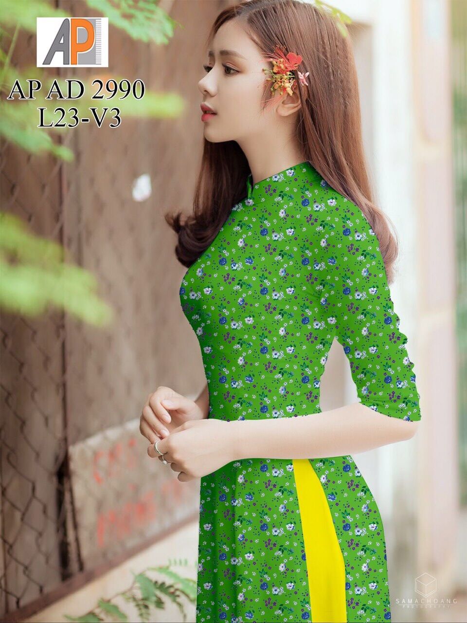 [HCM]Vải áo dài hoa nhí