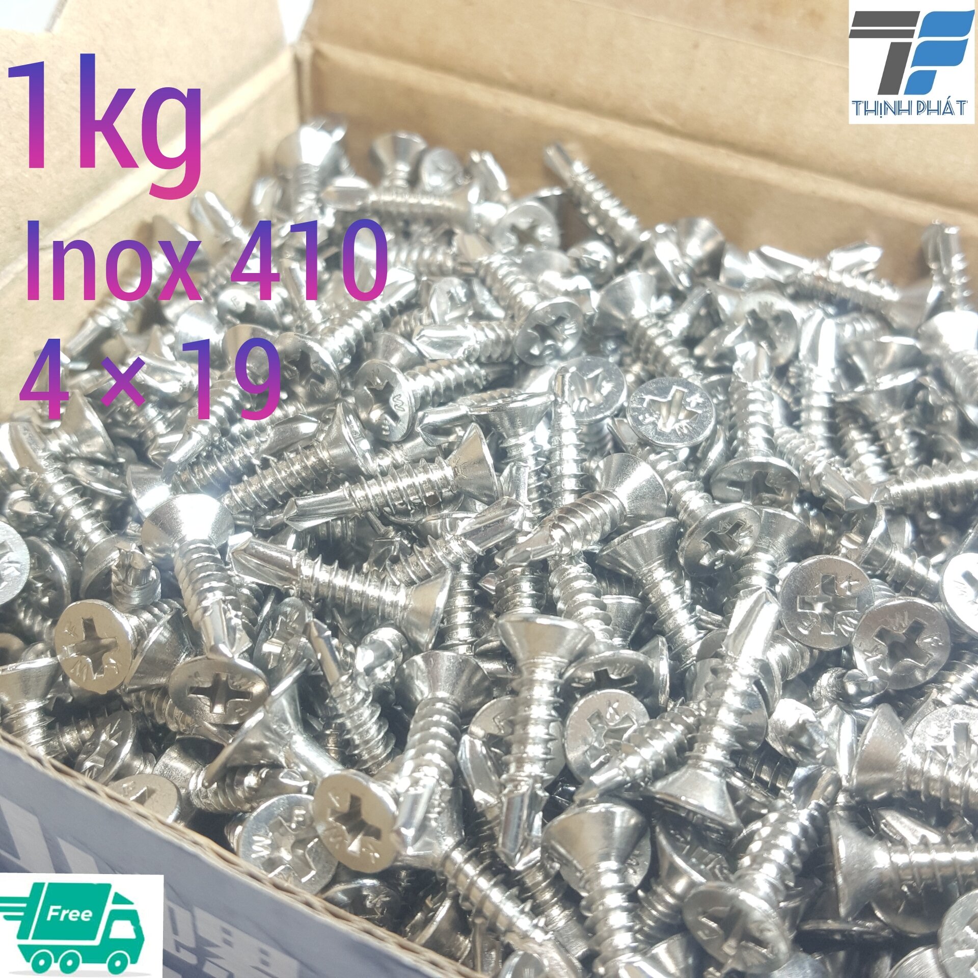 1 kg vít inox 4*19 vít đuôi cá, khoản 800 con