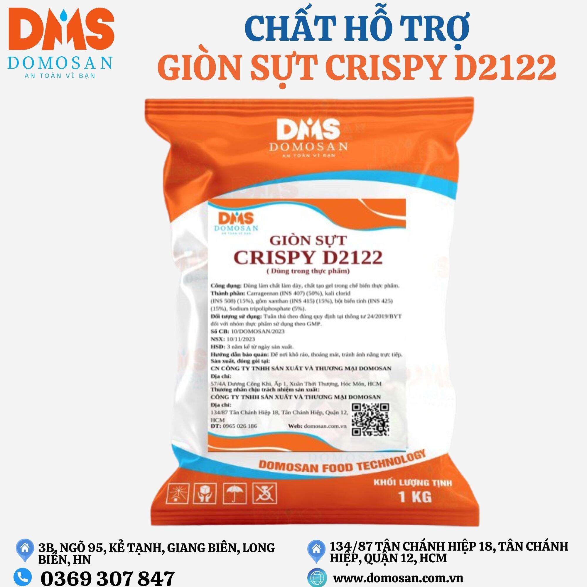 1kg phụ gia hỗ trợ tạo giòn dai sần sật d2122 cho giò chả và xúc xích