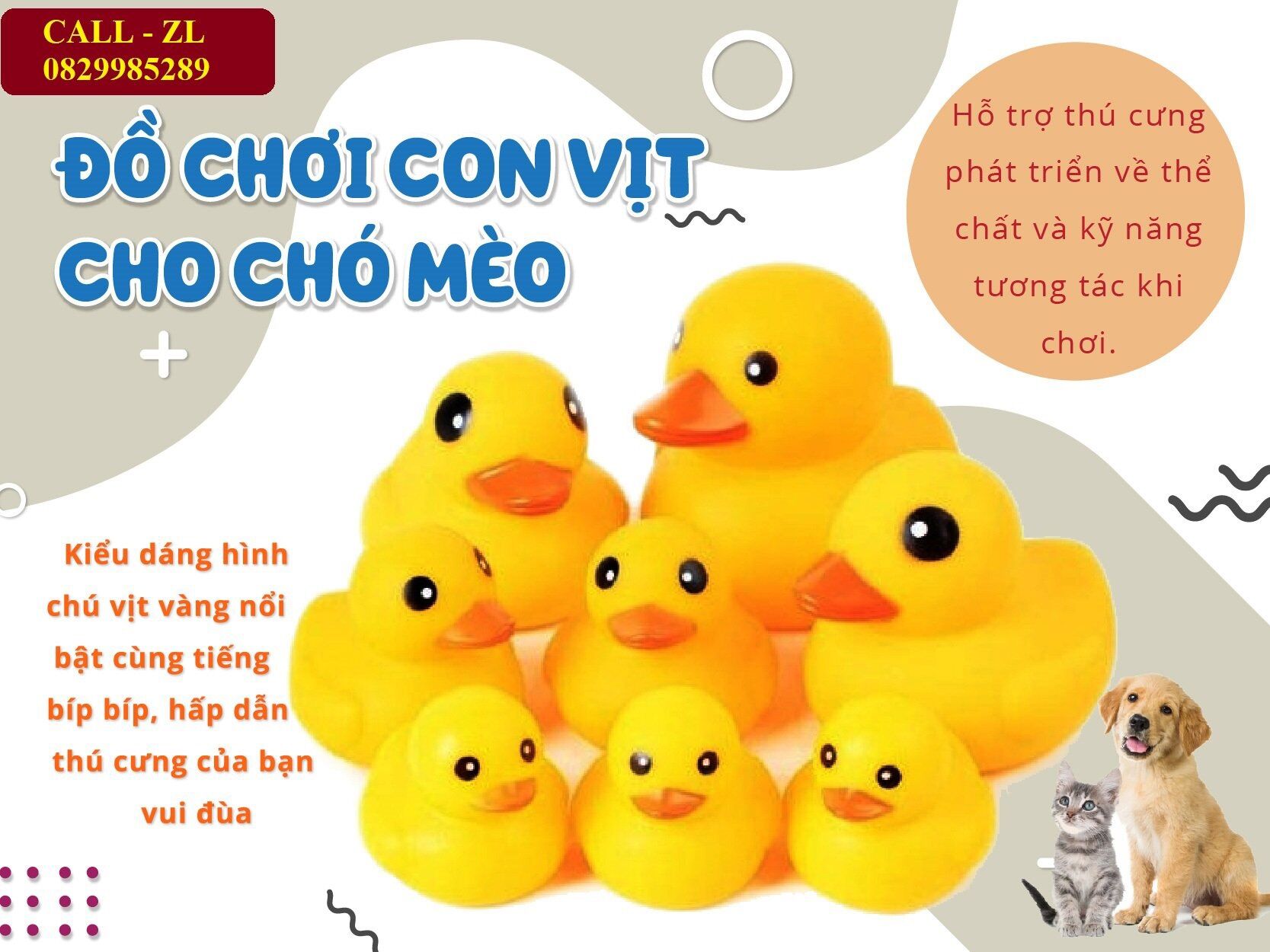 ĐỒ CHƠI CHO THÚ CƯNG CHÚ VỊT KÊU TÍT TÍT