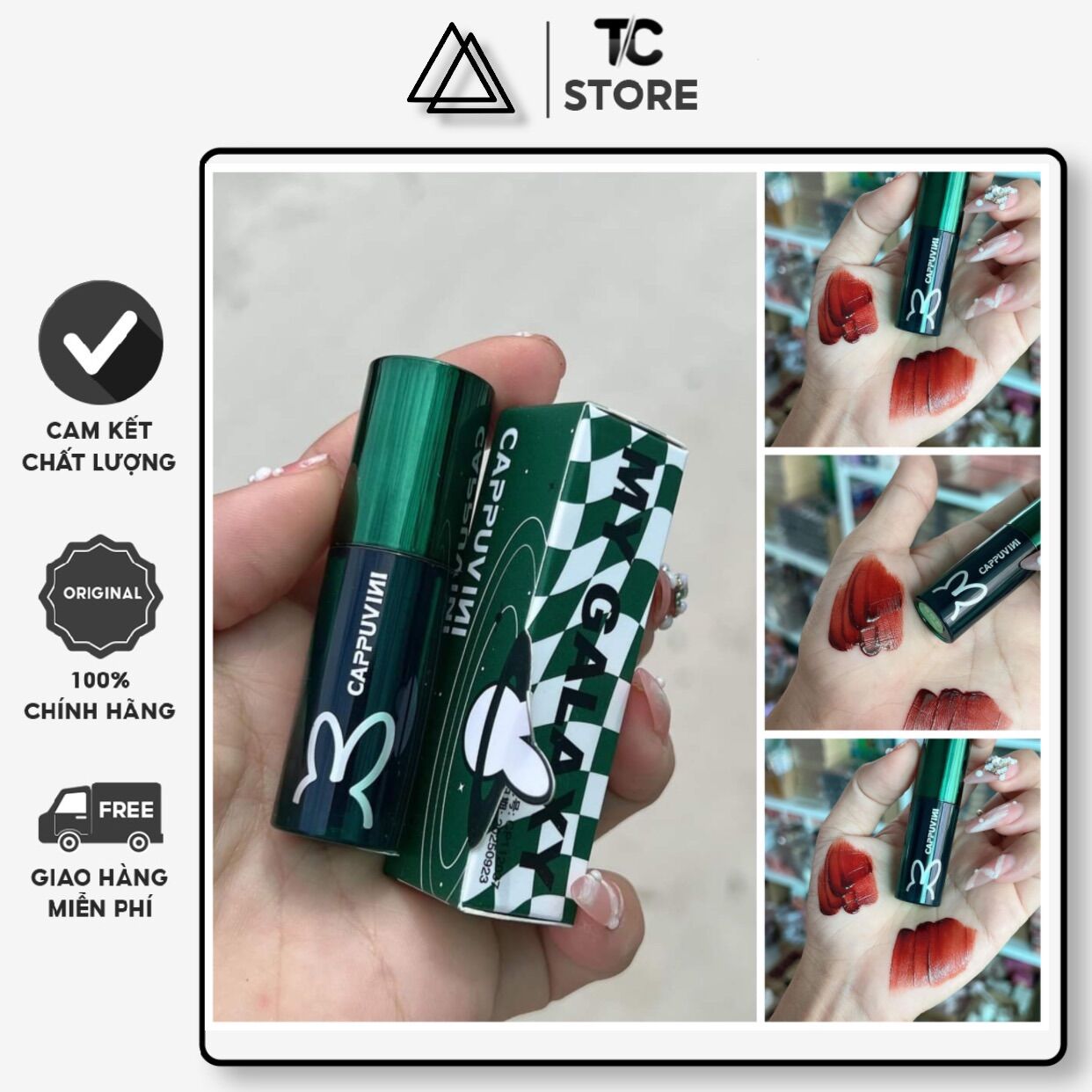 Son thỏ xanh lá son tint bóng son thỏ đen màu 10 siêu hot