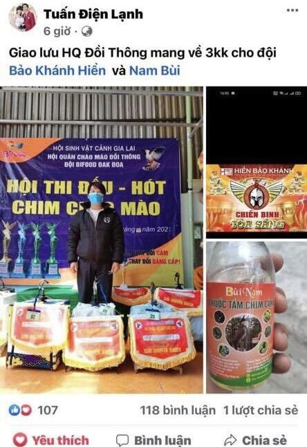Tắm chim cảnh Bùi Nam