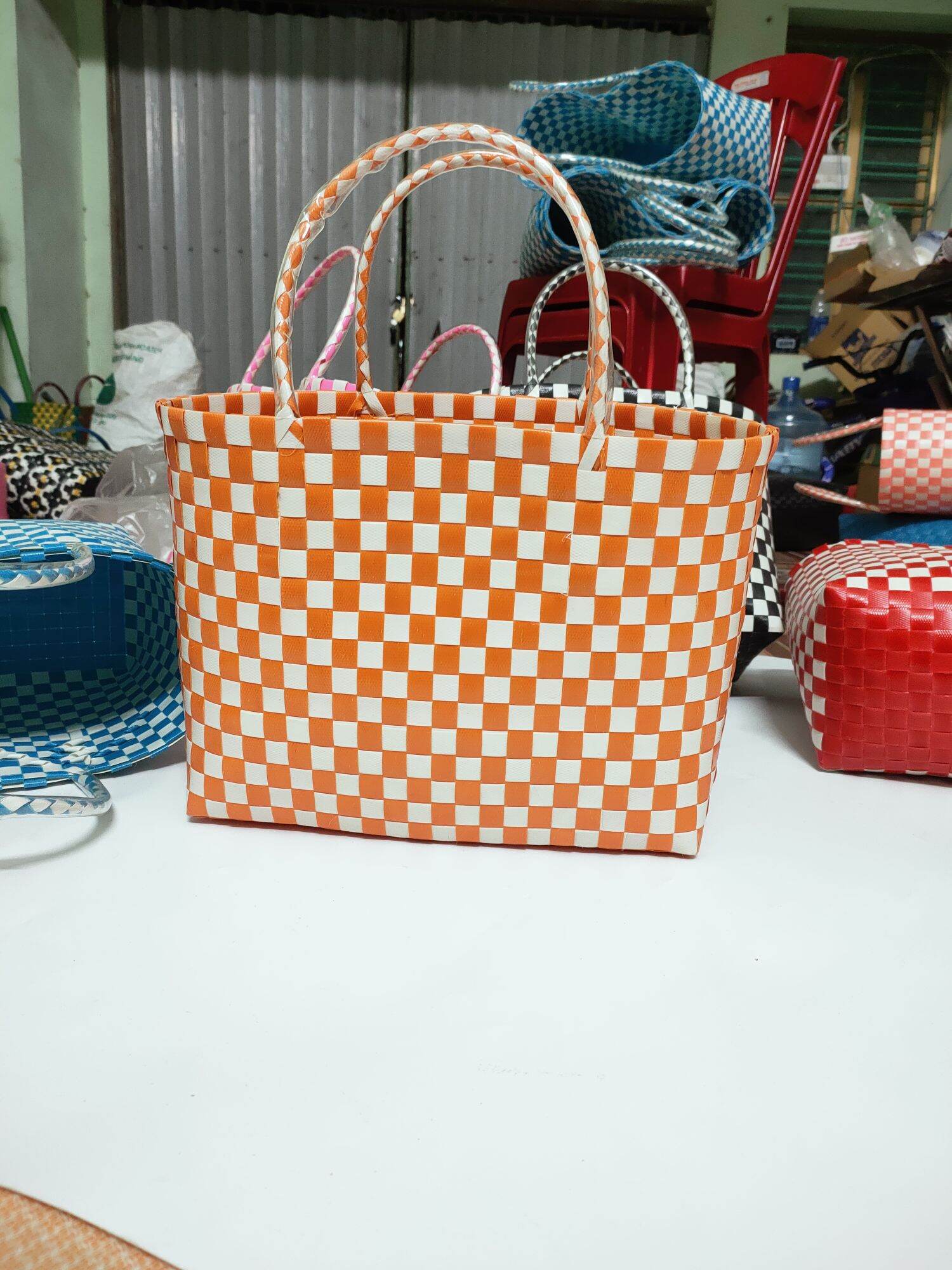 Giỏ xách đan tay size 30cm, giỏ hanmade, làn đi chợ