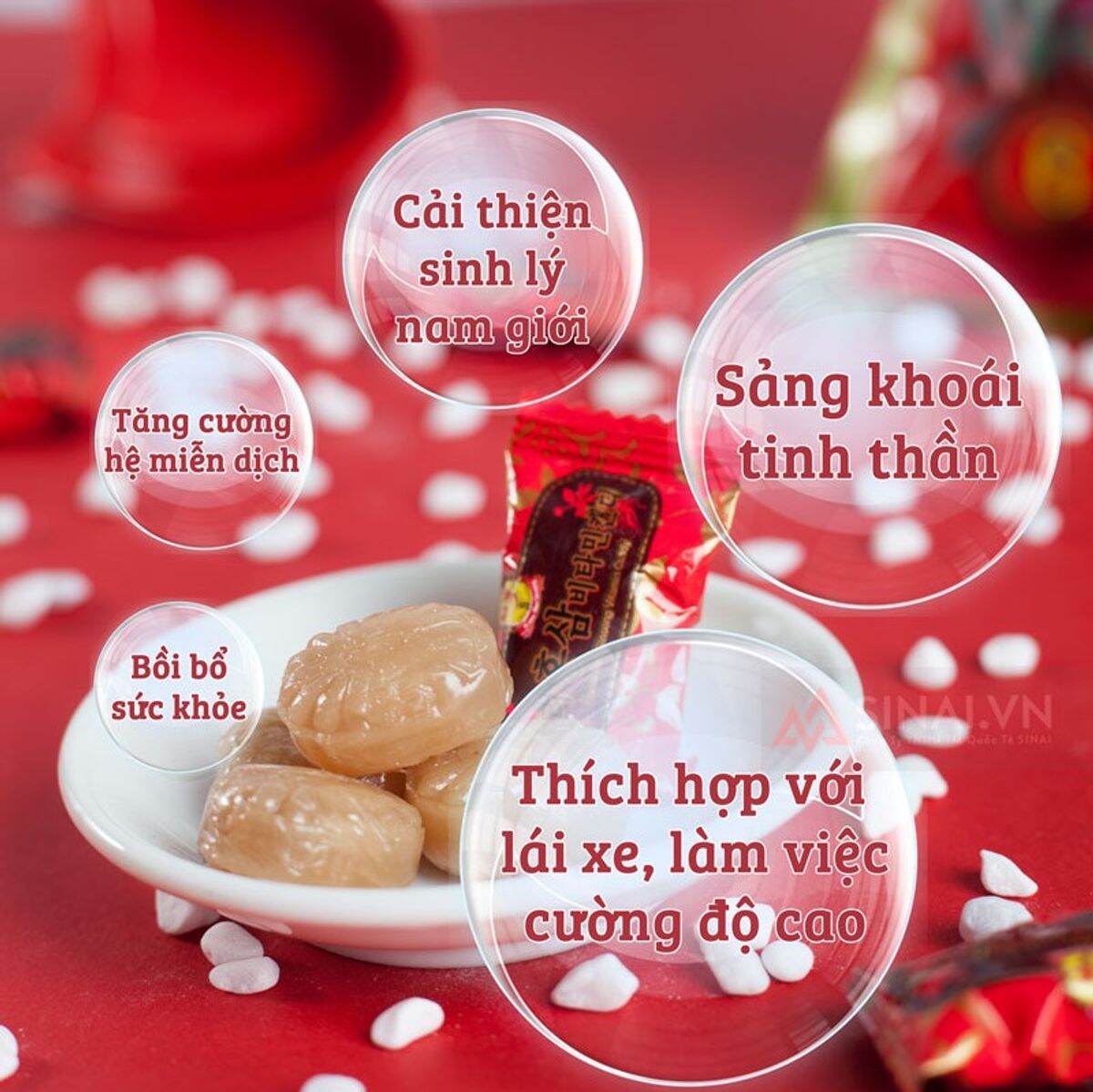 KẸO HỒNG SÂM HÀN QUỐC BỊCH 200G