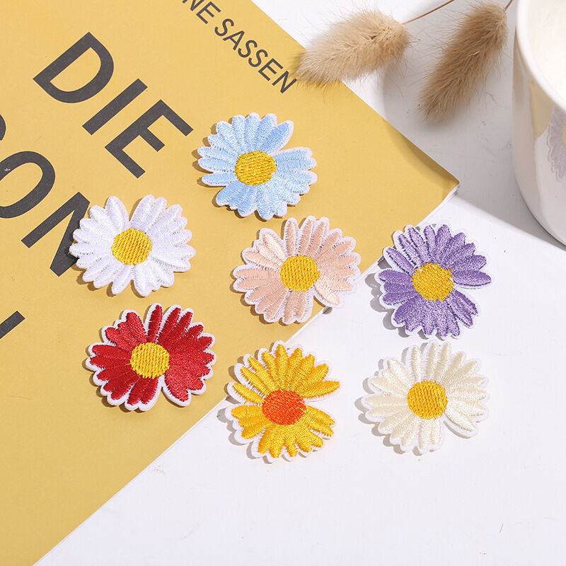 Sticker Ủi Hình Thêu Hoa Cúc Siêu Xinh