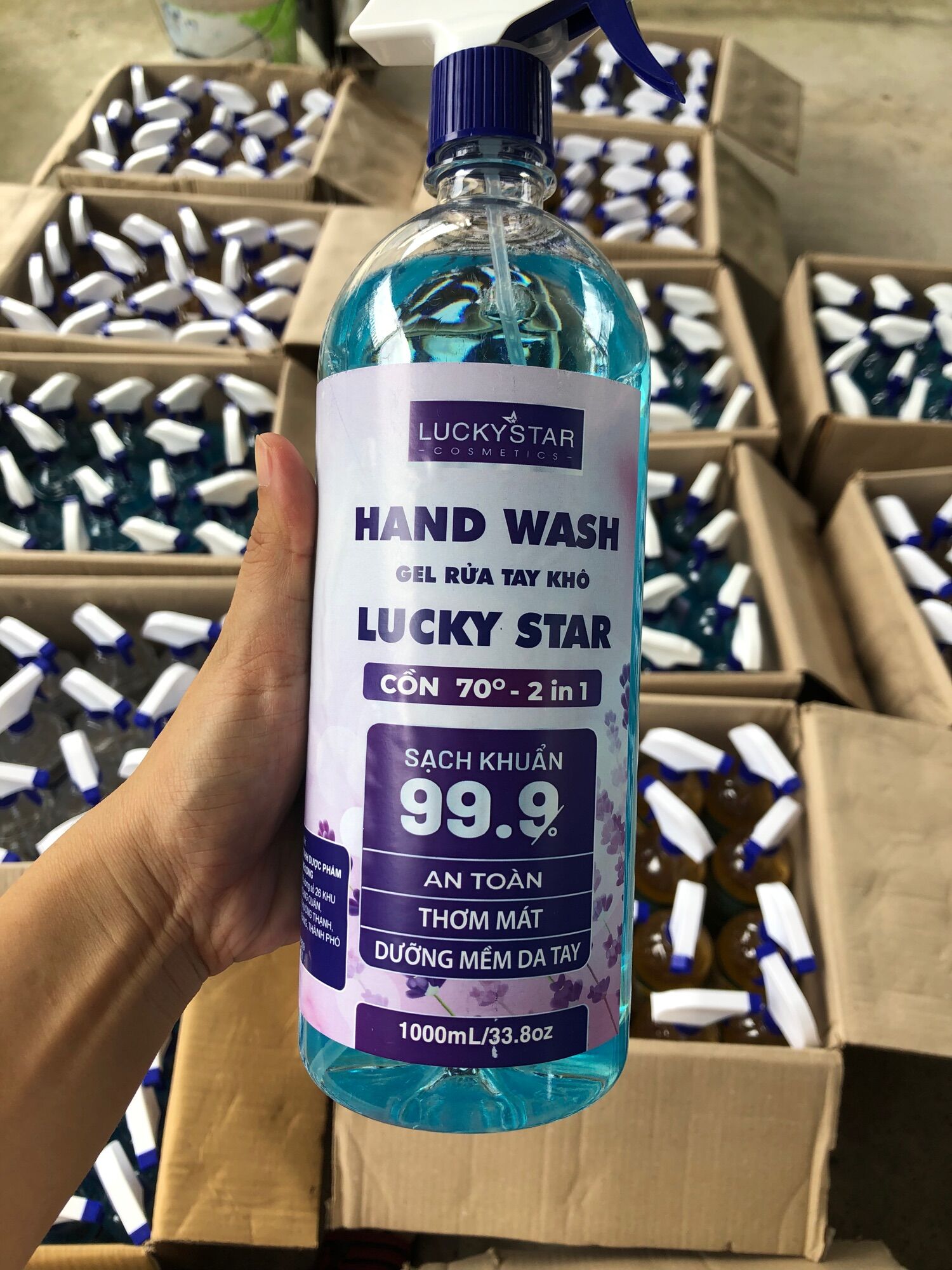 Cồn gừng chanh xả bạc hà chai 1000ml