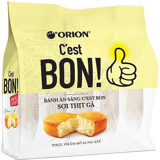 Bánh ăn sáng sợi thịt gà C’est BON!