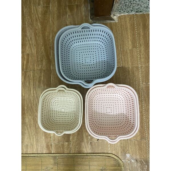 Bộ rổ 2 lớp ( gồm chậu + rổ ) Việt Nhật các cỡ