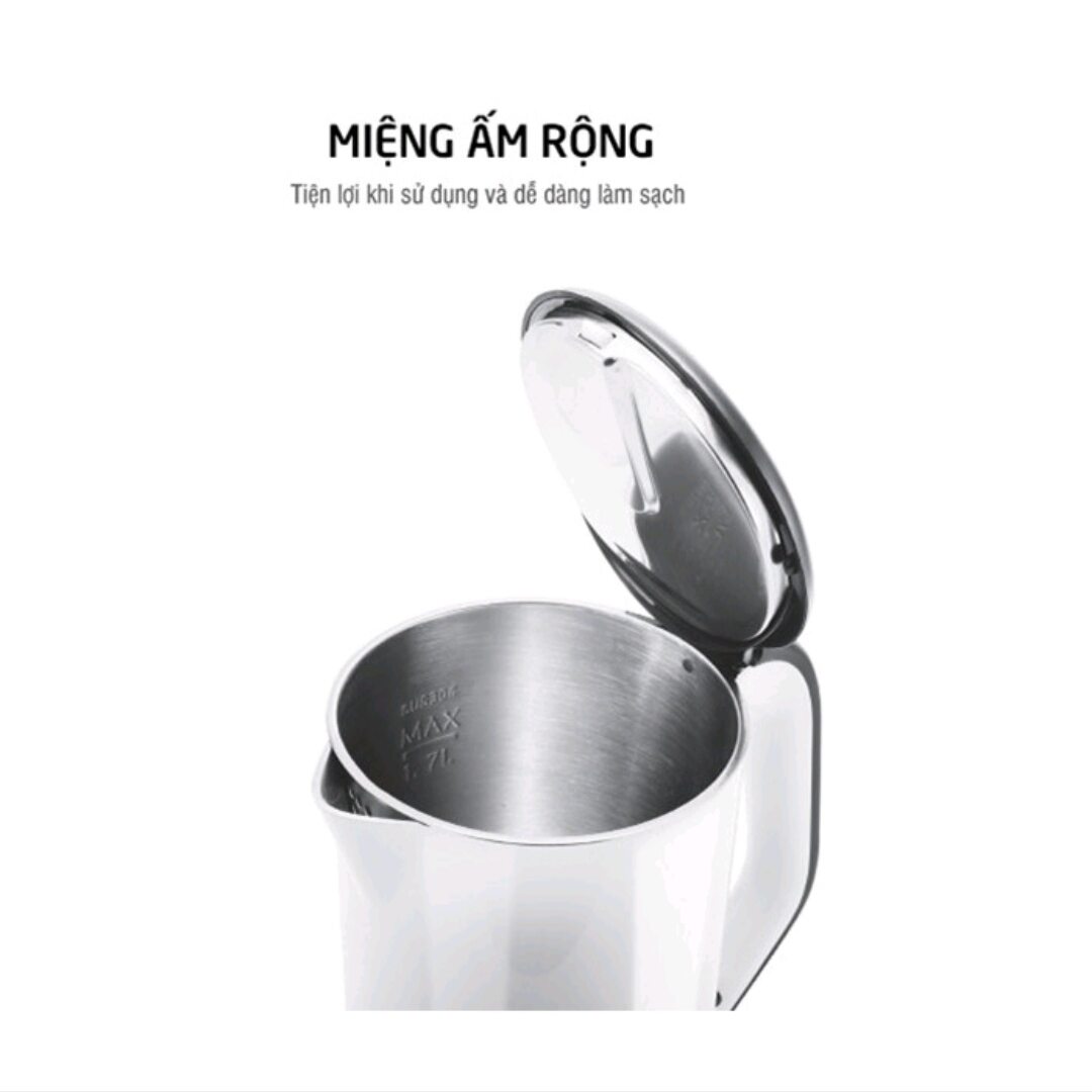 Bình Đun Siêu Tốc 2 Lớp Lock&Lock EJK738BLK (1.7L) Hàng chính hãng