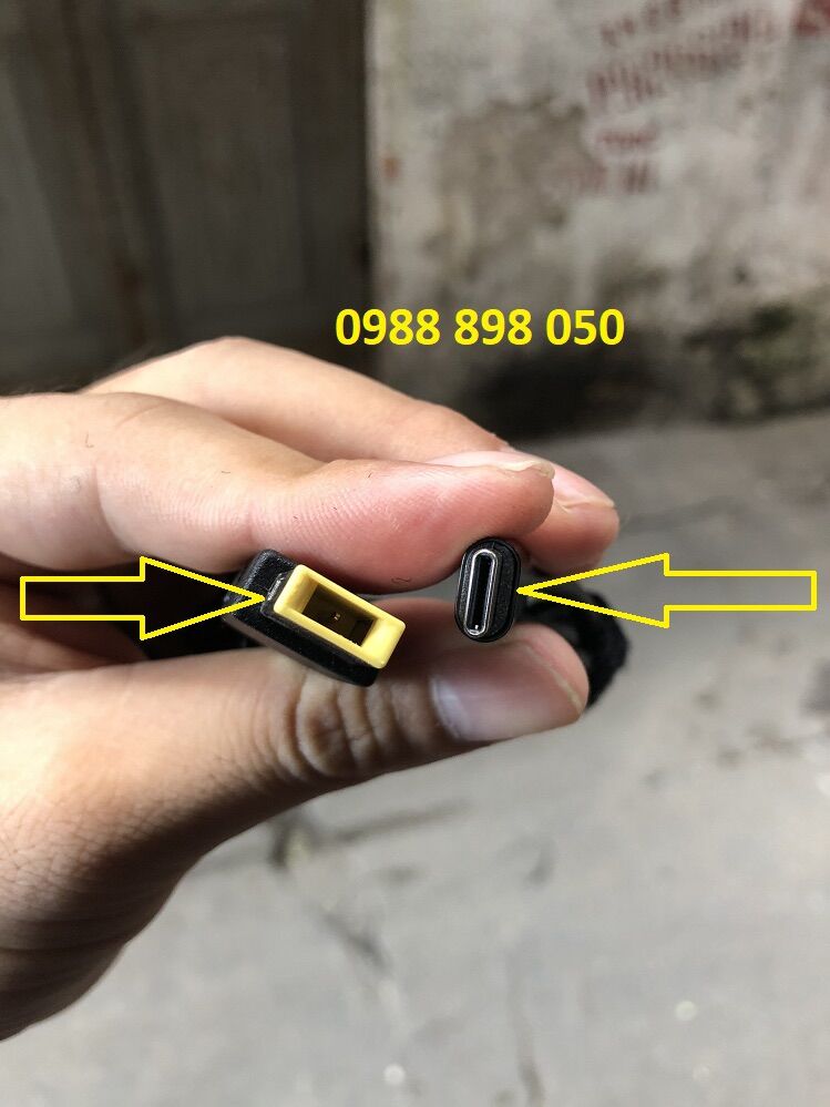 cáp sạc usb c sang lenovo chân vuông (type c to lenovo)