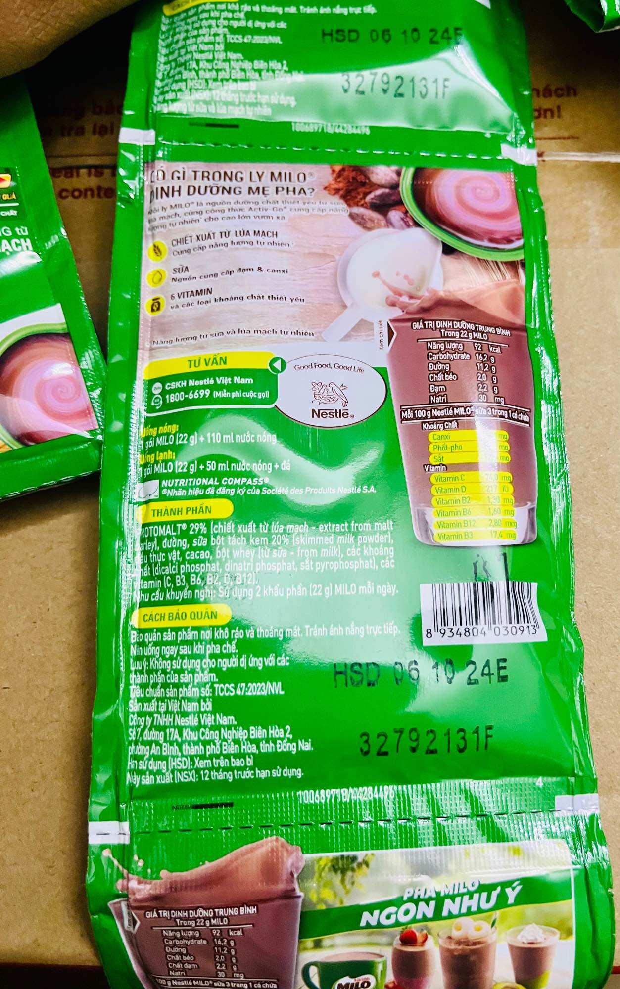 Nestle Milo Powder - Barley Drink in Packets (1 String X 10 Packets X 22g)