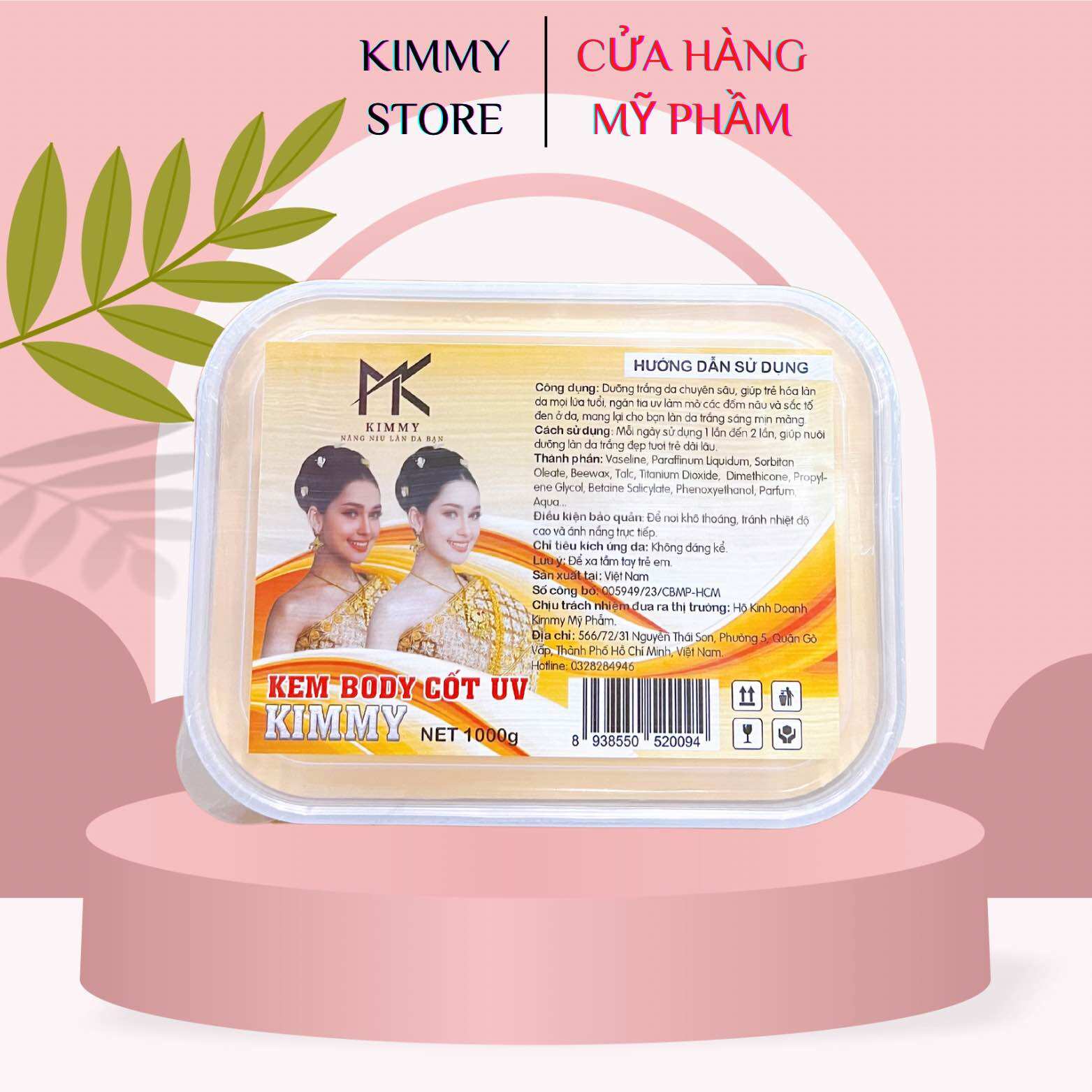 Lẻ hộp 1kg kem body cốt thái creamuv nguyên chất