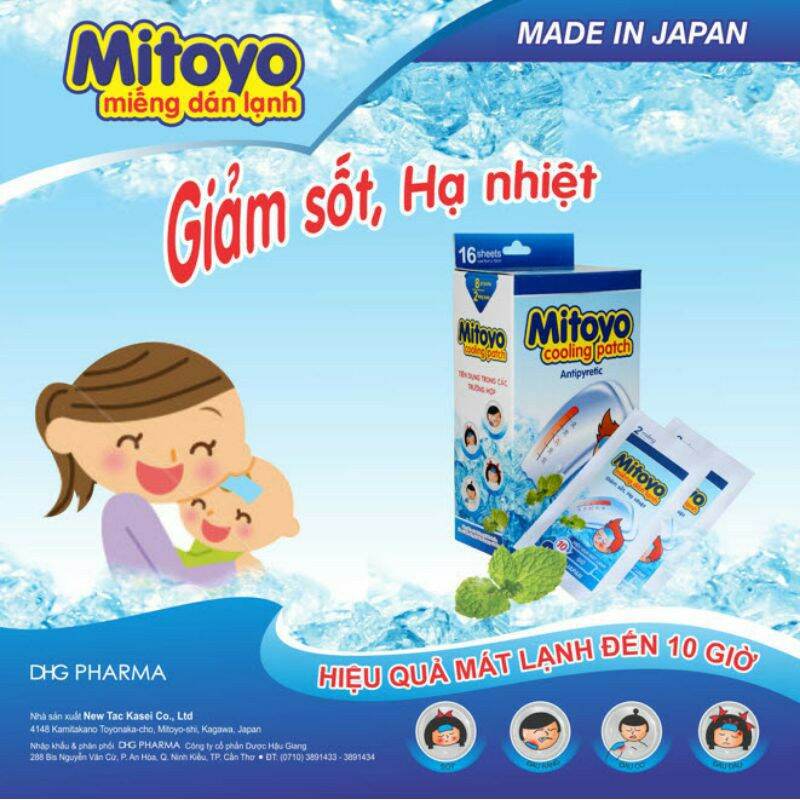 [HCM]Mitoyo miếng dán hạ sốt DHG bọc 2 miếng