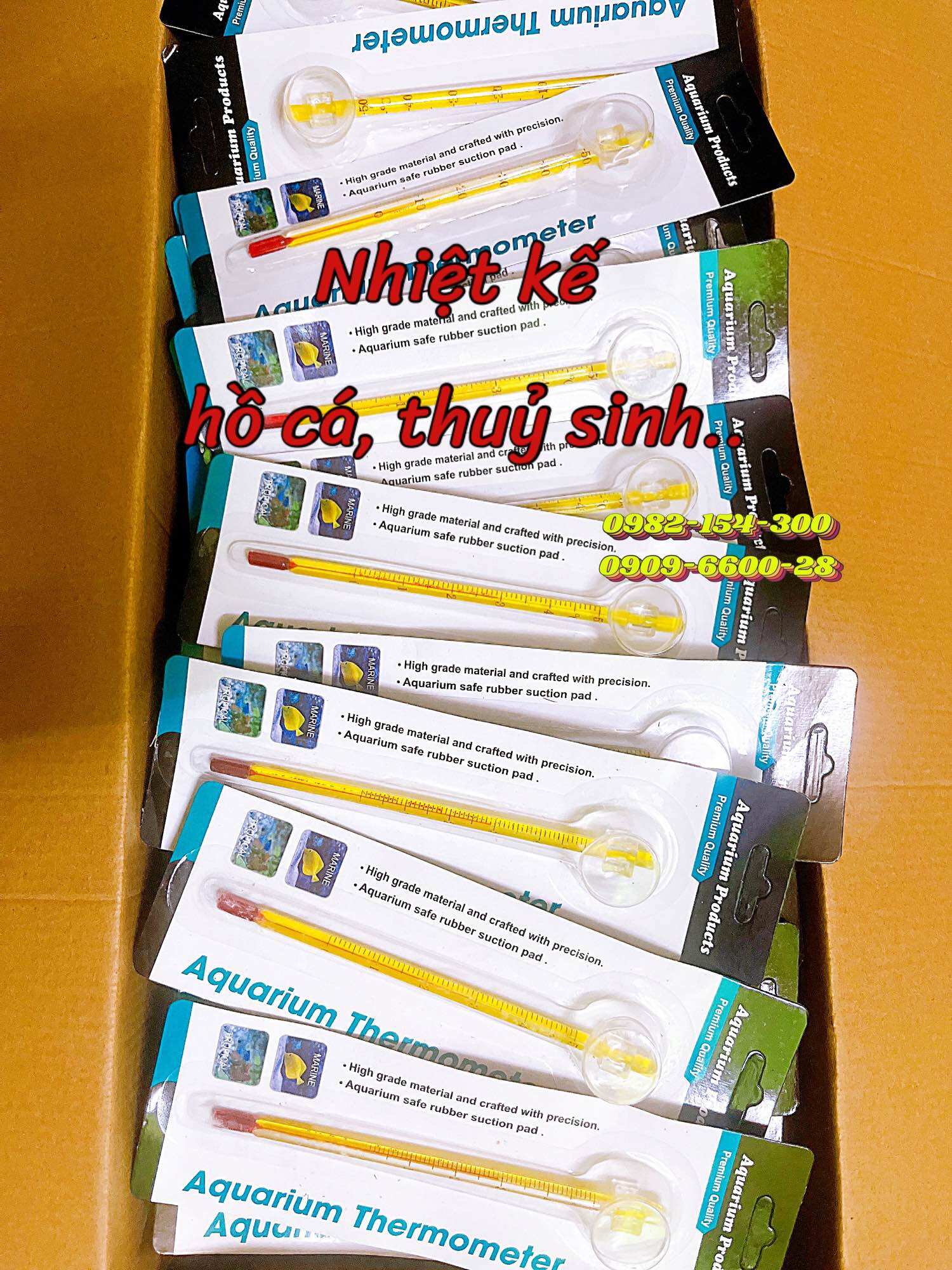 Nhiệt kế thủy ngân - nhiệt kế que - dụng cụ đo nhiệt độ bể cá - phụ kiện thủy sinh