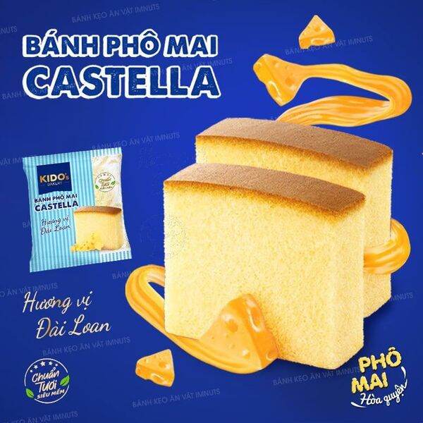 Bánh mì tươi KIDO : Lốc 5 Bánh Phô Mai castella (DATE 16-18 NGÀY)