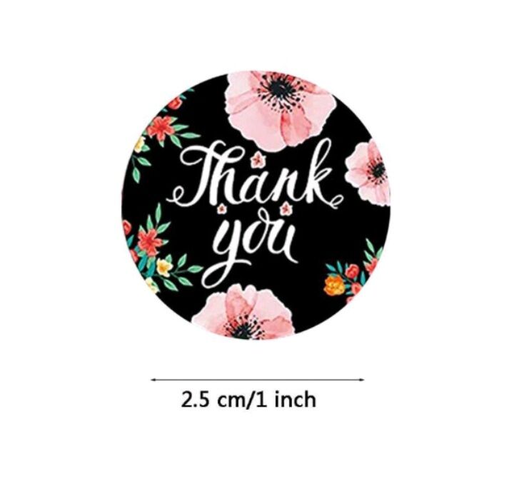 20 tem nhãn dán chữ thank you