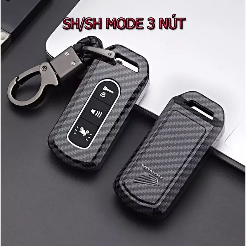 Bọc chìa khoá smartkey Sh/Sh mode 3 Nút Ốp Nhựa Carbon Cực Xịn